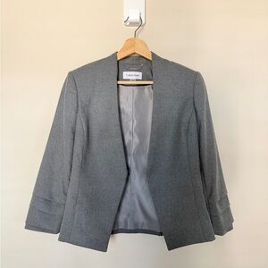 Calvin Klein Women's Elegant Gray Blazer